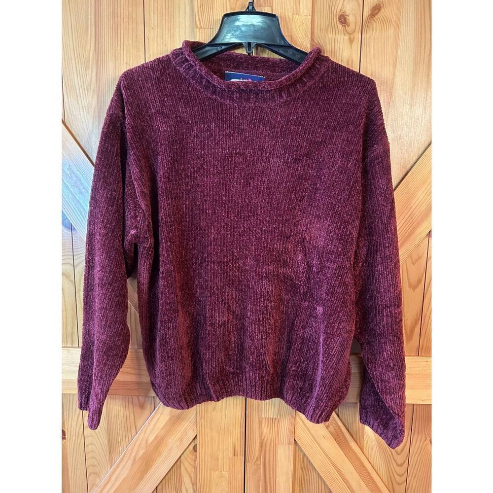 VINTAGE Princeton Club Maroon Pullover Sweater Size Large (8745)